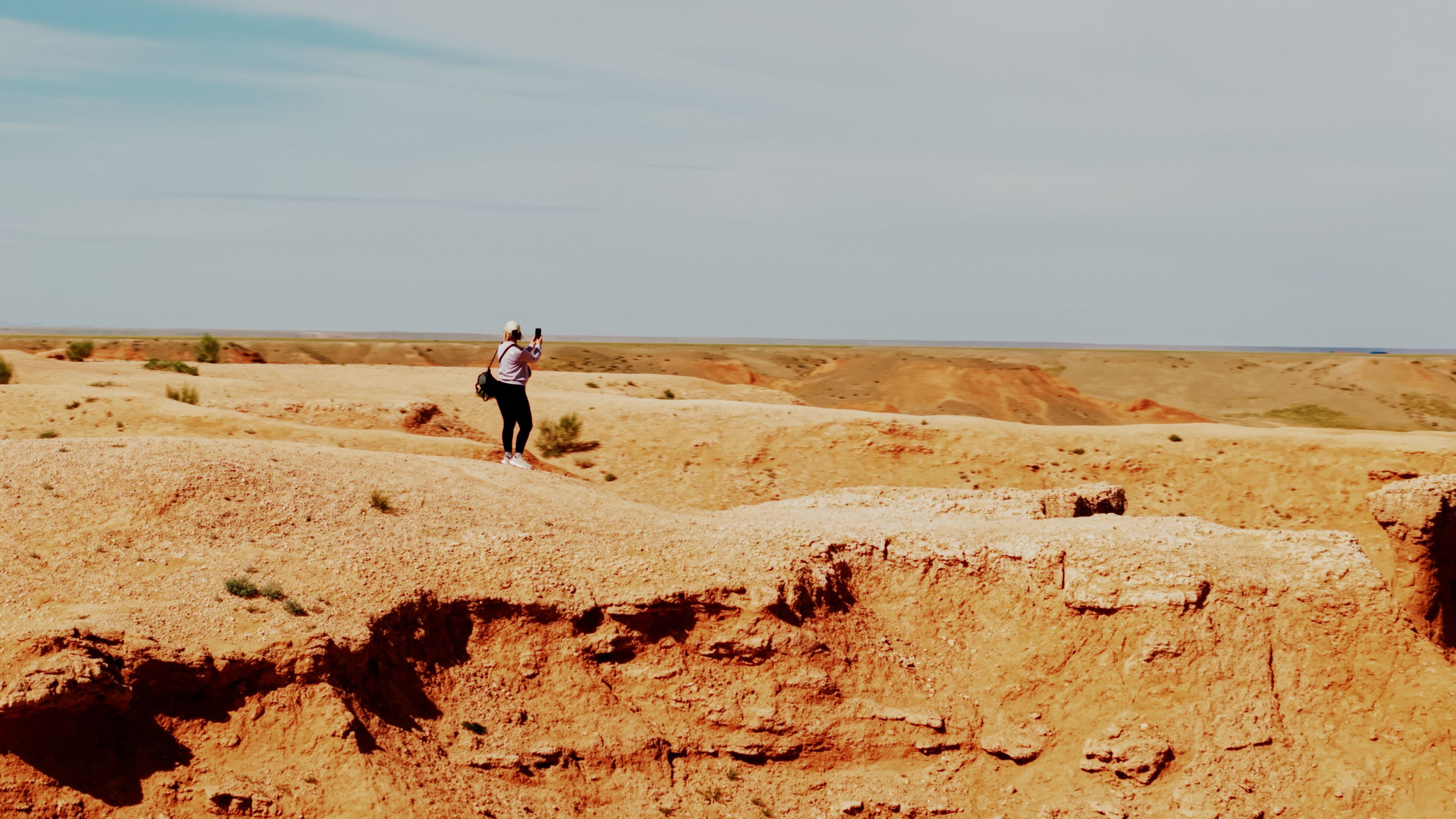Long shot of the Flaming Cliffs